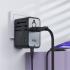 ACEFAST Z1 PD 75W Fast Charger 3 Type-C + 2 USB-A GaN Travel Power Socket with EU / UK / US / AU Plug - Black
